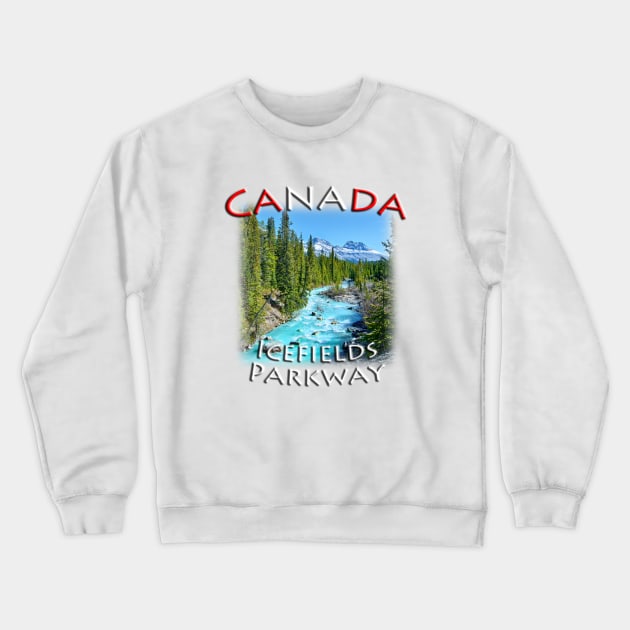 Canada Rocky Mountains - Icefields Parkway Crewneck Sweatshirt by TouristMerch